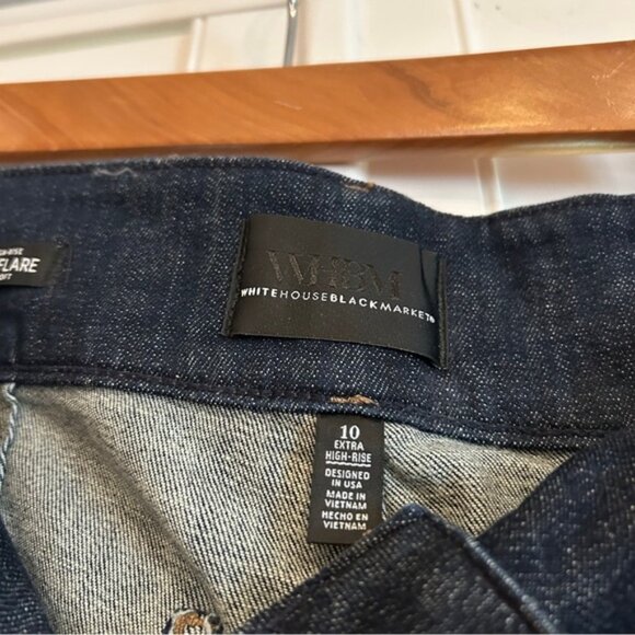 White House Black Market Extra High Rise Skinny Flare Jean Size 10 - Picture 2 of 3